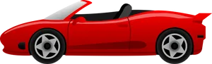 Red Sports Car Vector Illustration PNG Image