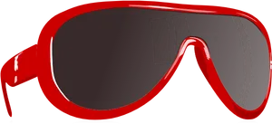 Red Sporty Sunglasses PNG