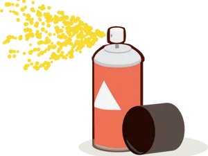 Red Spray Paint Can Spraying PNG Image