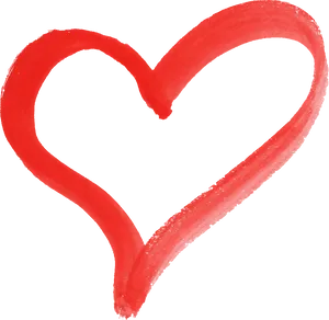 Red Spray Paint Heart PNG Image