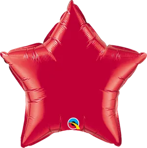 Red Star Balloon Floating PNG Image