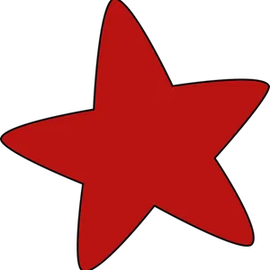 Red Star Graphic PNG Image