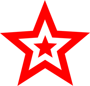 Red Star Graphic Design PNG Image