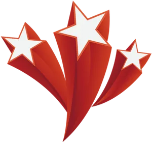 Red Star Graphic Design PNG Image