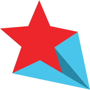 Red Star Graphic Design PNG Image