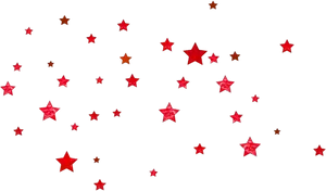 Red Stars Pattern Background PNG Image