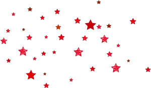 Red Stars Pattern Background PNG Image