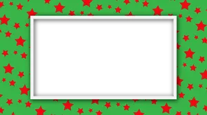 Red Starson Green Background Frame PNG Image