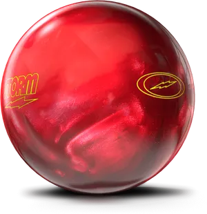 Red Storm Bowling Ball PNG Image