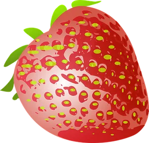 Red Strawberry Illustration PNG Image