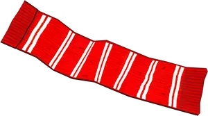 Red Striped Scarf Graphic PNG Image