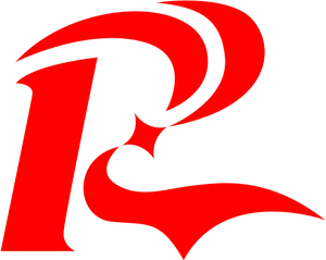 Red Stylized Letter R PNG Image