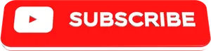 Red Subscribe Button PNG Image