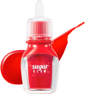 Red Sugar Glow Dropper Bottle PNG Image