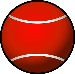 Red Tennis Ball Illustration.png PNG Image