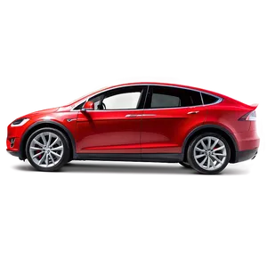 Red Tesla Model X Profile Png 06282024 PNG Image