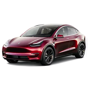 Red Tesla Model Y Png Wji77 PNG Image