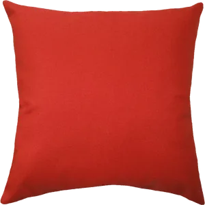 Red Throw Pillow Solid Color PNG Image