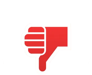 Red Thumbs Down Icon PNG Image