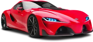 Red Toyota Supra Concept Car PNG Image