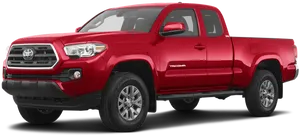 Red Toyota Tacoma Pickup Truck PNG Image