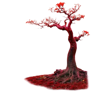 Red Tree In Mystical Forest Png Rbh32 PNG Image