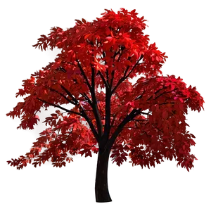 Red Tree Silhouette Png Der PNG Image