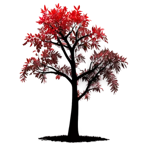 Red Tree Silhouette Png Ykj11 PNG Image