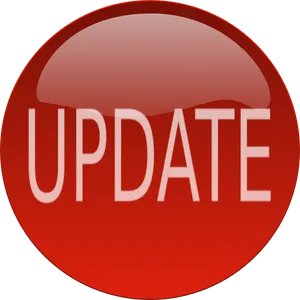 Red Update Button PNG Image