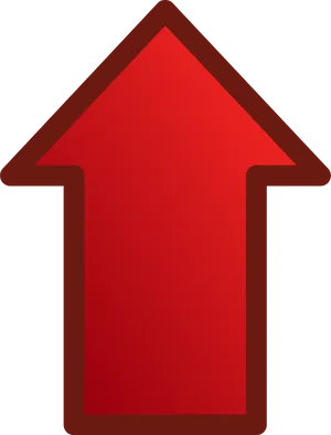 Red Upward Arrow Graphic PNG Image