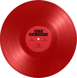 Red Vinyl Record PNG Image