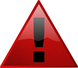 Red Warning Sign Exclamation Point PNG Image