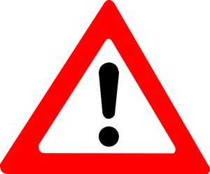 Red Warning Sign Exclamation Point.png PNG Image