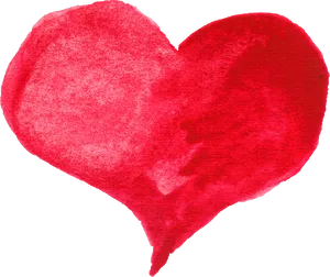 Red Watercolor Heart Transparent Background.png PNG Image