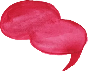 Red Watercolor Speech Bubble PNG Image