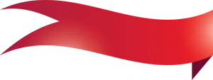 Red Wavy Banner Graphic PNG Image