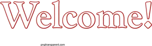 Red Welcome Sign PNG
