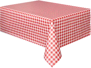 Red White Checkered Tablecloth PNG Image