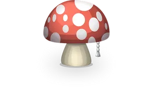 Red White Spotted Mushroom Illustration PNG Image