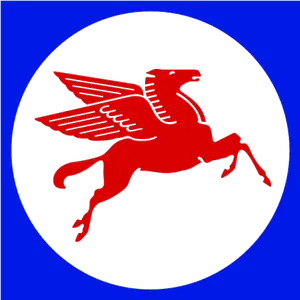 Red Winged Horse Logo PNG Image