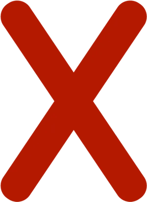 Red X Symbol PNG Image