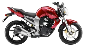 Red Yamaha Motorcycle Profile View PNG Image