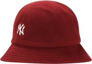 Red Yankees Bucket Hat PNG Image