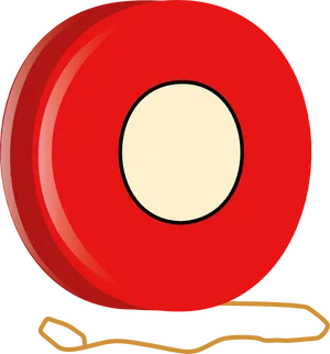 Red Yoyo Cartoon Illustration PNG Image