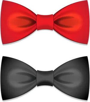 Redand Black Bow Ties PNG Image