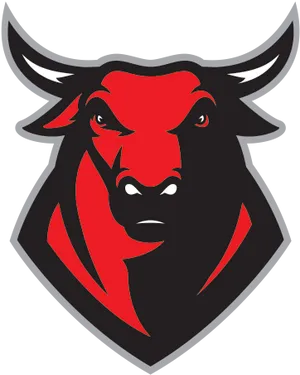 Redand Black Bull Logo PNG Image