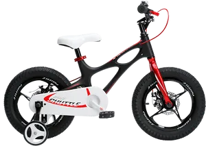 Redand Black Childrens Bike PNG