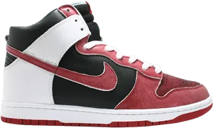 Redand Black High Top Sneaker PNG Image