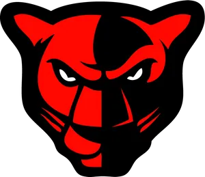 Redand Black Panther Graphic PNG Image