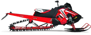 Redand Black Polaris Snowmobile PNG Image